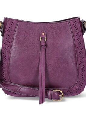 The Pioneer WomanPurple Faux Leather Tassel Crossbody Bag